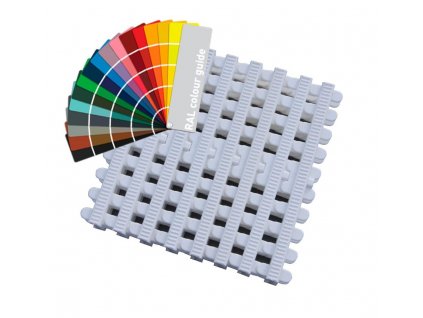Spill -Roll -Roštu for public pools - colored - width 246 mm, height 35 mm (43 pcs/m)