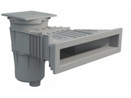 Superskimmer 17.5 l with brass gaps - light gray (RAL7004)