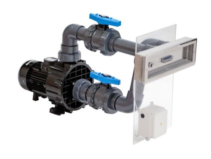Gegenstrom -Jet -Schwimmsportler - 76 m3/h, 400 V, Bravuspumpe, 1x Piezo