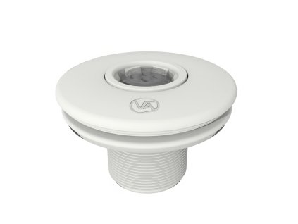 Jet Set VA, sárgaréz vágásokkal, fóliamedencékhez, 50 mm -es ragasztás csatlakoztatása, fehér abs