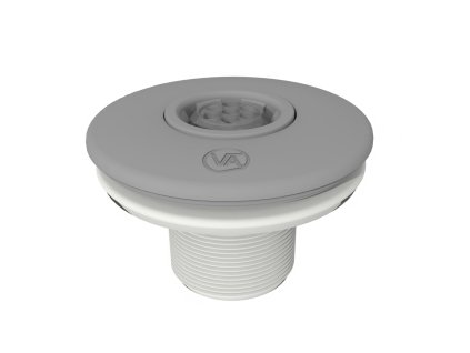 A Netal Set VA, sárgaréz vágásokkal, fóliamedencékhez, 50 mm -es ragasztás csatlakozása, világosszürke (RAL7004)