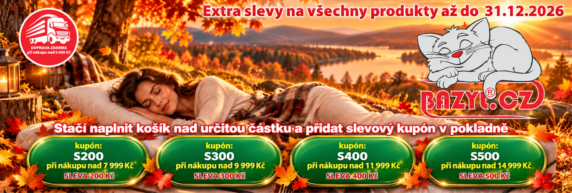Extra slevy na všechny produkty až do 31.8.2026