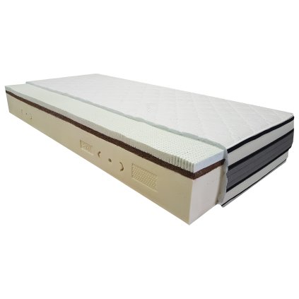 Matrace APOLLO 100% přírodní LATEX + KOKOS 7 zón 27cm - 80x200cm