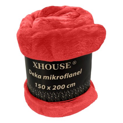 Mikroflanelová deka 150x200 cm. Lososová