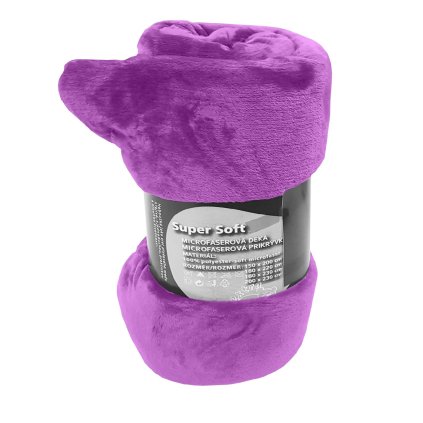 Mikroflanelová deka Super Soft 200x230 cm. Levandulová