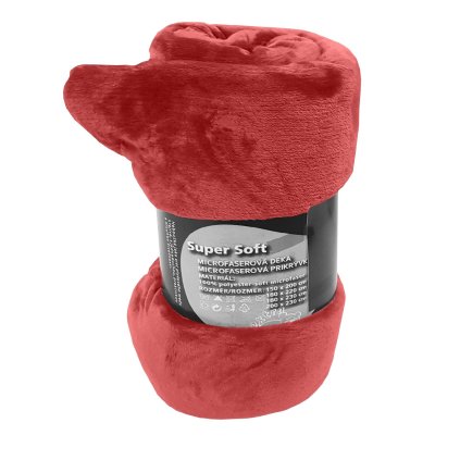 Mikroflanelová deka Super Soft 200x230 cm. Lososová