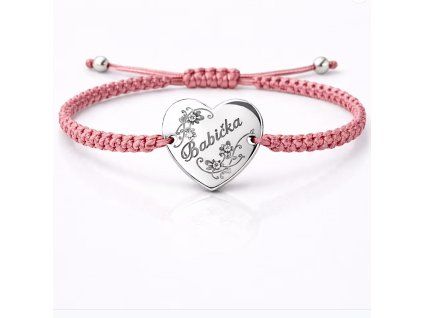 ŠŇŮRKOVÝ NÁRAMEK BABIČCE-SRDÍČKO