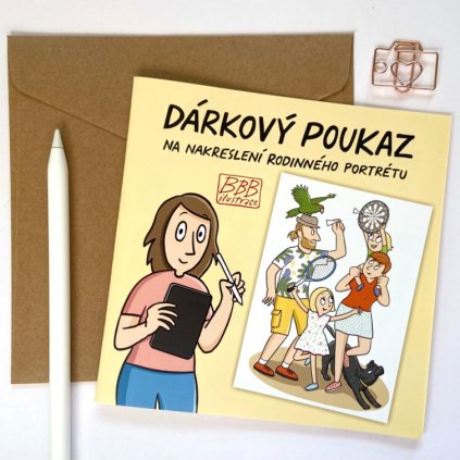 rodinny portret poukaz bbb ilustrace