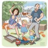 bbb ilustrace rodinny portret stavba