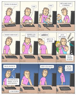 Tenhle komiks je starý šest let. Dnes mi přijde skoro neuvěřitelný, že jsem v té době opravdu byla schopná s tak malými...