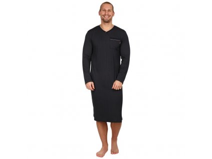 Noční košile z lyocelu Pleas 178706 (Velikost 3XL, Barva Tmavě modrá)