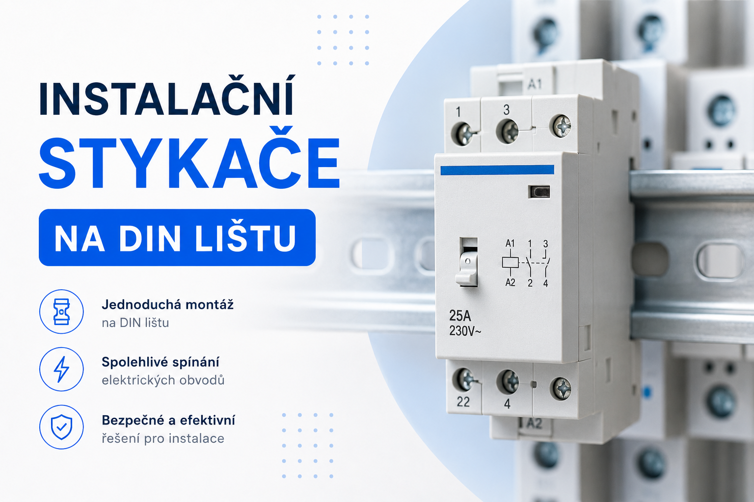 Instalační stykače na DIN lištu