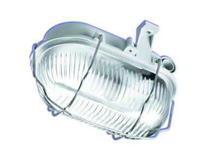 Svítidlo OVÁL/SOK-60B/ovál-kov/60W/E27/bílá