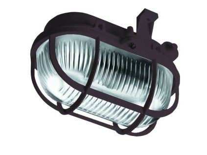 Svítidlo OVÁL/SOP-60C/oválné/60W/E27/černáIP44