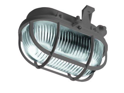 Svítidlo OVÁL/SOP-60S/oválné/60W/E27/šedá/IP44
