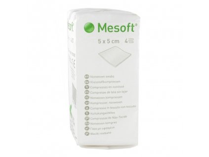 56670 mesoft 5x5cm 100 ks nesterilni kompresy z netkane texti