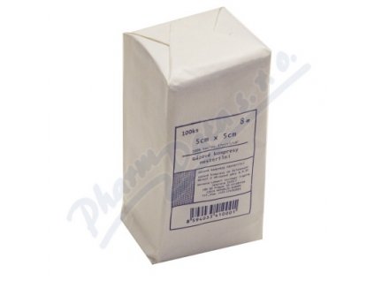 57219 gaza kompr nester 5x5cm 100ks 8vrstev