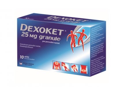 57390 dexoket 25mg peroralni zrnene prasky pro pripravu roztoku 10