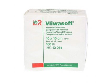 59253 kompresy vliwasoft nesterilni 10x10cm 4 vrstvy netkany textil 100ks