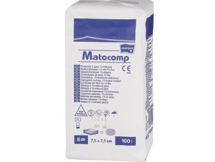 59931 matopat matocomp kompresy z gazy nesterilni 7 5cmx7 5cm 8 vrstev 17