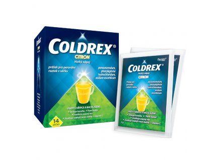 COLDREX HORKÝ NÁPOJ CITRON 750MG/10MG/60MG perorální prášek pro roztok v sáčku 14 I