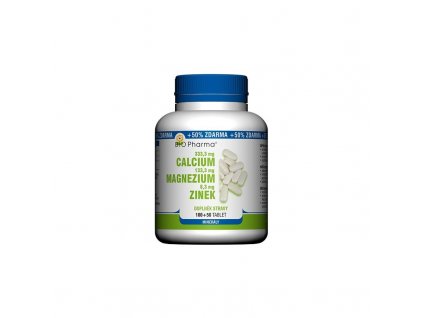 65256 bio pharma calcium magnesium zinek 100 50 tablet