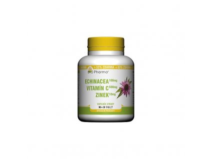 65262 echinacea 100mg vitamin c 500mg zinek 10mg 90 30 tablet