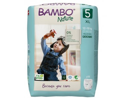67866 bambo nature pants 5 kalhotky absorpcni navlekaci detske 12 18 kg 19