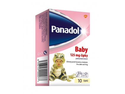 Panadol Baby 125mg čípky ke snížení horečky u dětí 10ks