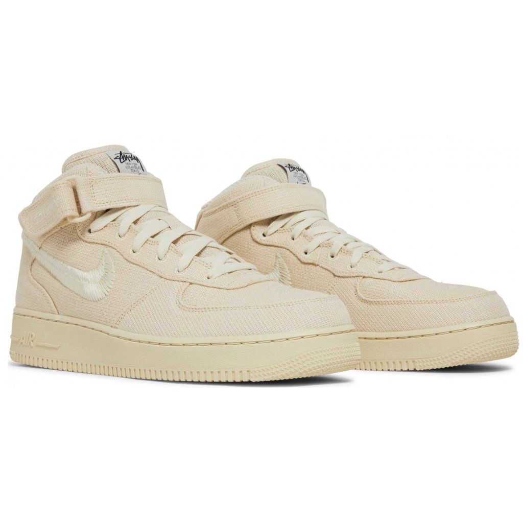 Nike Air Force 1 Mid Stussy Fossil - BBNSUPPLY