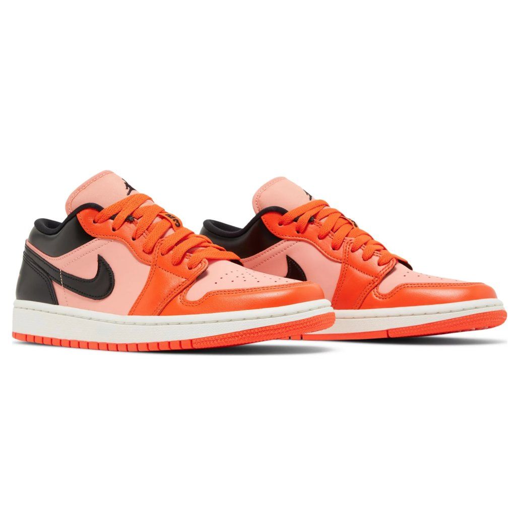 orange and black jordan 1 low