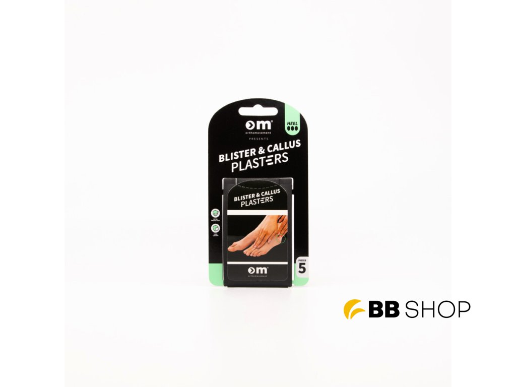 Náplast na puchýře Orthomovement Blister and Callus Plasters Heel 5 Pack
