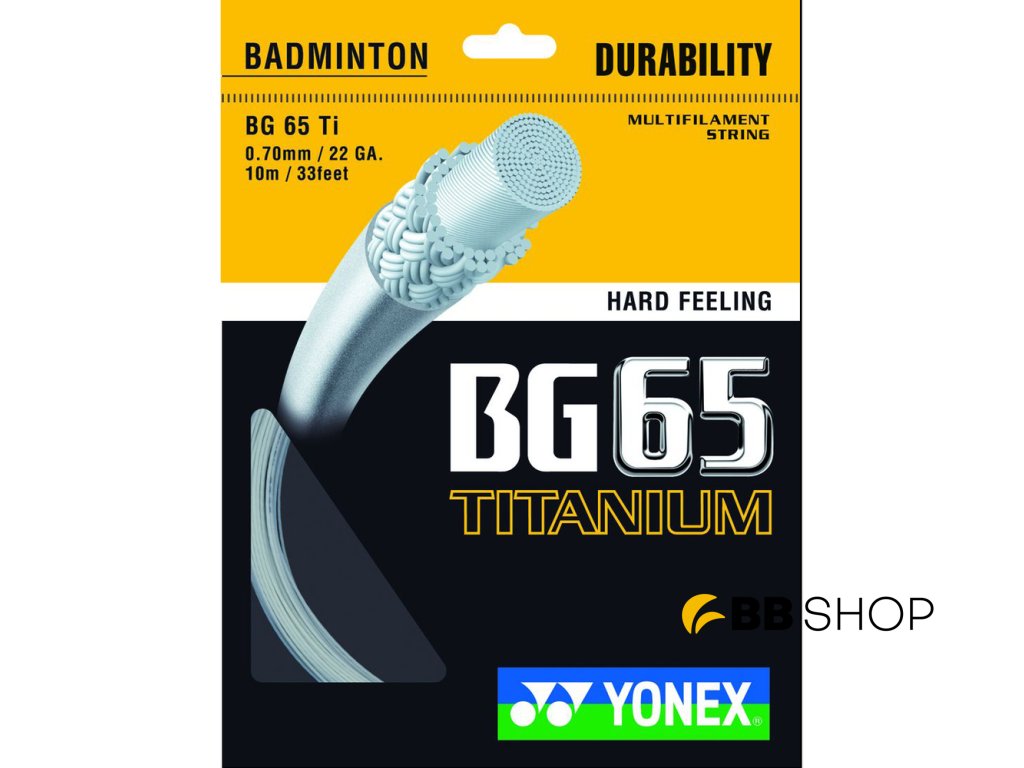 Badmintonový výplet YONEX BG 65 Ti - 10 m (Barva bílá)