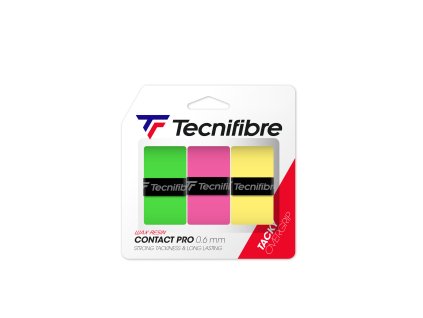 Vrchní omotávka TECNIFIBRE Contact Pro (Barva žlutá, růžová, zelená, bílá,červená,černá,žlutá, růžová, zelená)