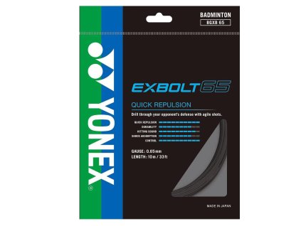 Badmintonový výplet YONEX EXBOLT 65 - 10 m (Barva bílá)