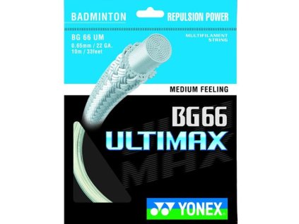 Badmintonový výplet YONEX BG 66 ULTIMAX - 10 m (Barva bílá)