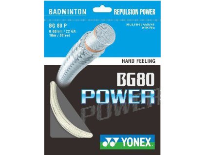 Badmintonový výplet YONEX BG 80 POWER - 200 m (Barva bílá)