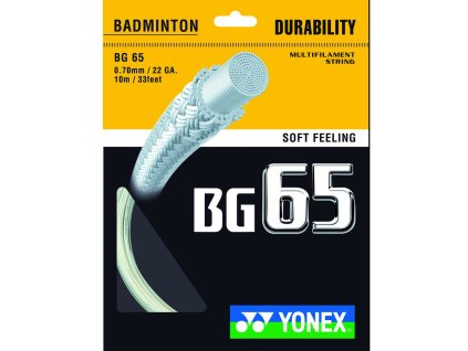 Badmintonový výplet YONEX BG 65 - 200 m (Barva bílá)
