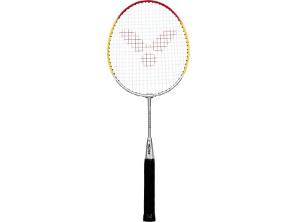 2986 detska badmintonova raketa victor 2020 youngster 55 cm silver yellow red bez obalu