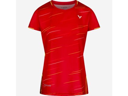 Dámské tričko VICTOR 2023 T-shirt T-24101 red (RS Velikost L)