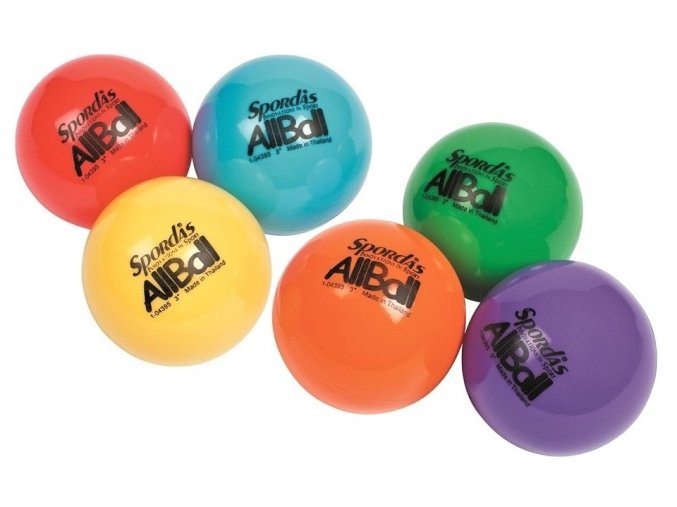 all ball set 6 ks barevnych gumovych micku 7 6 cm