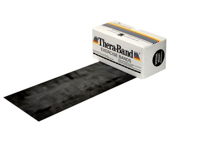 thera band posilovaci guma 5 5m cerna specialne silna rehabilitace pas
