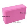 blok yoga joga foam tmava ruzova 7 6 cm