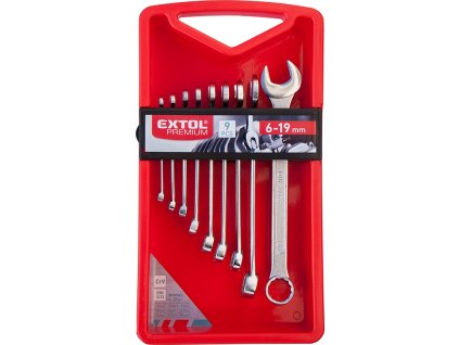 EXTOL Kľúč očko-plochý SADA 18-dielna CrV 6-24mm