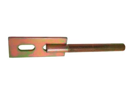 Držiak plotového poľa priamy M12 osadenie 100 mm žltý zinok