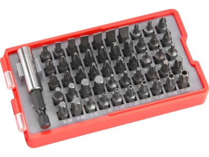 EXTOL Bity SADA 51-dielna s magnet.nadstavcom CrV+plast.krabička