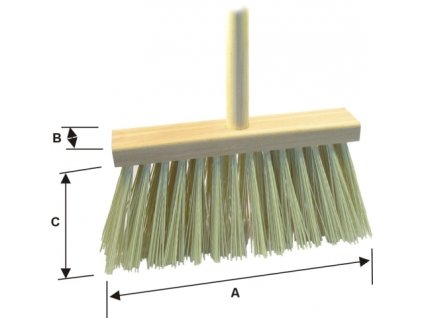 Metla CLEAN C12+ 250x50x115 mm s násadou