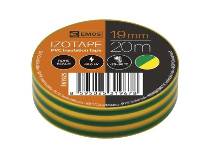 Izolačná páska 19 mm x 20 m žlto zelená