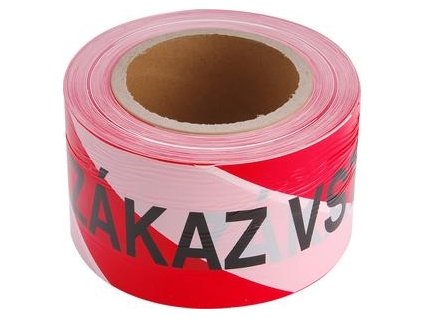 Páska ZÁKAZ VSTUPU 75 mm x 250 m červeno biela