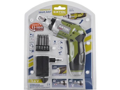 Skrutkovač akumulátorový, 3,6V, Li-ion, LED svetlo